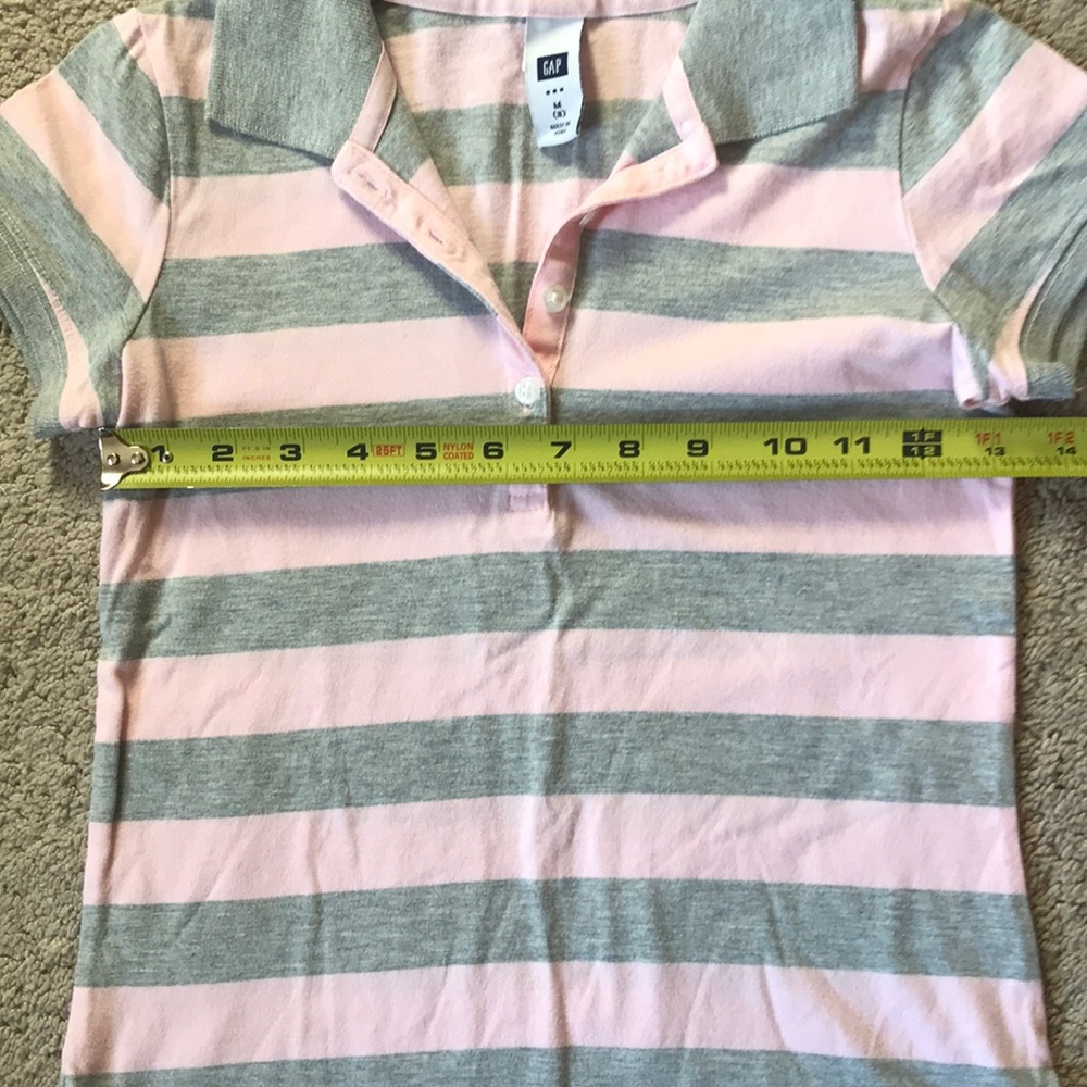 🛍 Girl’s GAP Short Sleeved Striped Polo - Picture 4 of 7
